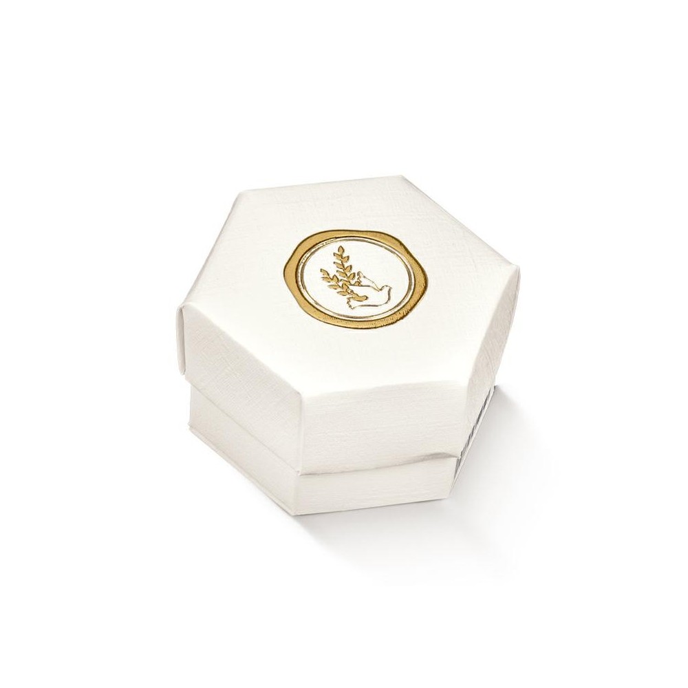 SCATOLA CARTONCINO ESAGONO 60X40 MM. COLOMBA